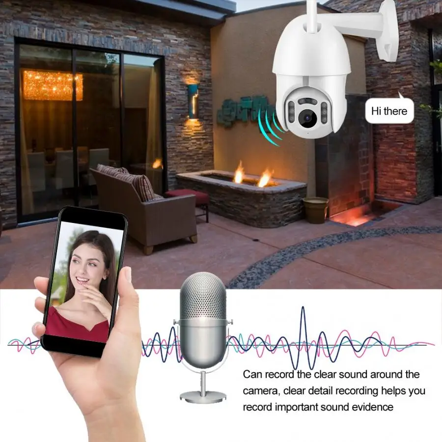 Ip-камера 1080P WiFi наружная Водонепроницаемая PTZ купольная камера безопасности TUYA IP CCTV для ONVIF 100-240V camaras de seguridad