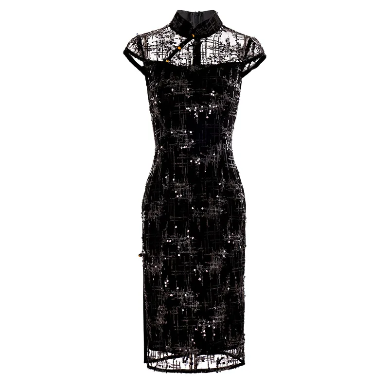

2020 Spring Chinese style elegant slim soft comfortable boutique national style cheongsam