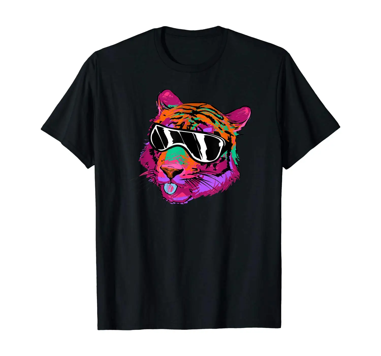 Cool Cat Tiger With Sun-glass T-Shirt |