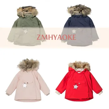 

Spot 2019 Winter ZMHYAOKE-Mat New Arrival Baby Girl Parkas Zipper Jacket Girl Winter Elf Hat Coat Clothes Boy Winter Jacket Coat