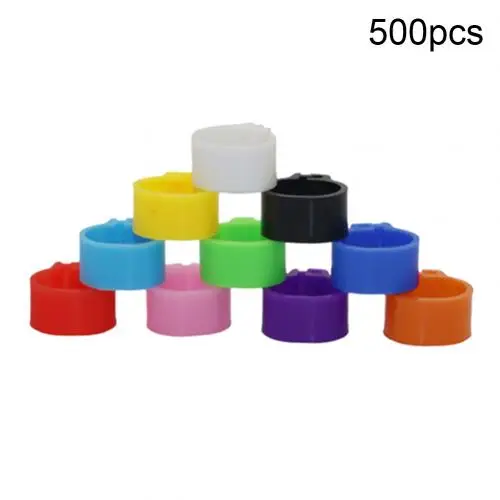 Mix Color 500pcs Кольцо для ног для домашних птиц голубь Попугай Птицы перепелиные куриные ноги пластиковый зажим - Цвет: Mix Color 500pcs
