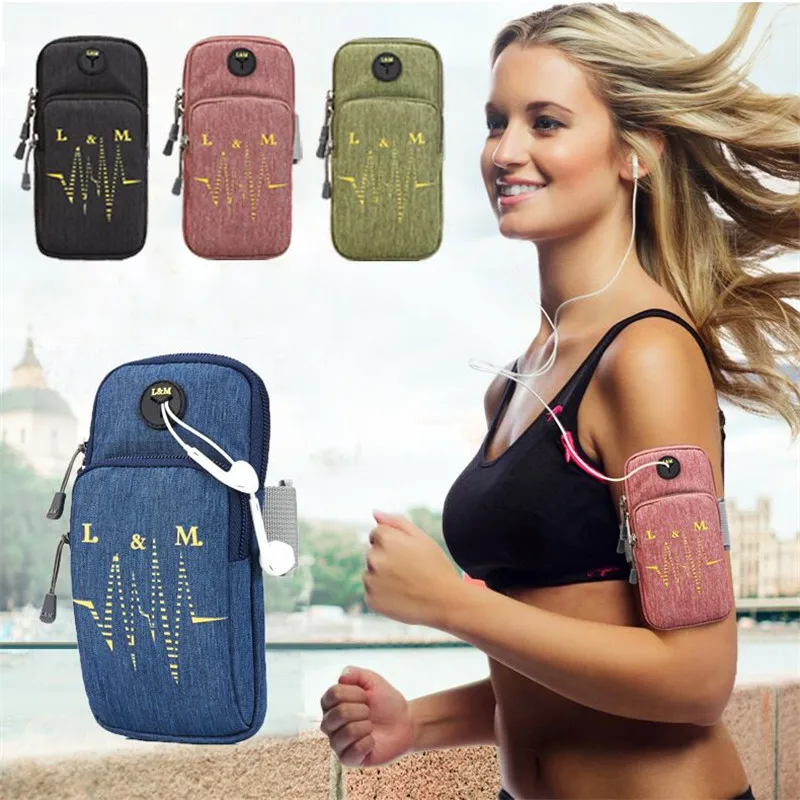 

Portable introduction large capacity outdoor sports running fitness arm mobile phone bag with protective cover universal mobile