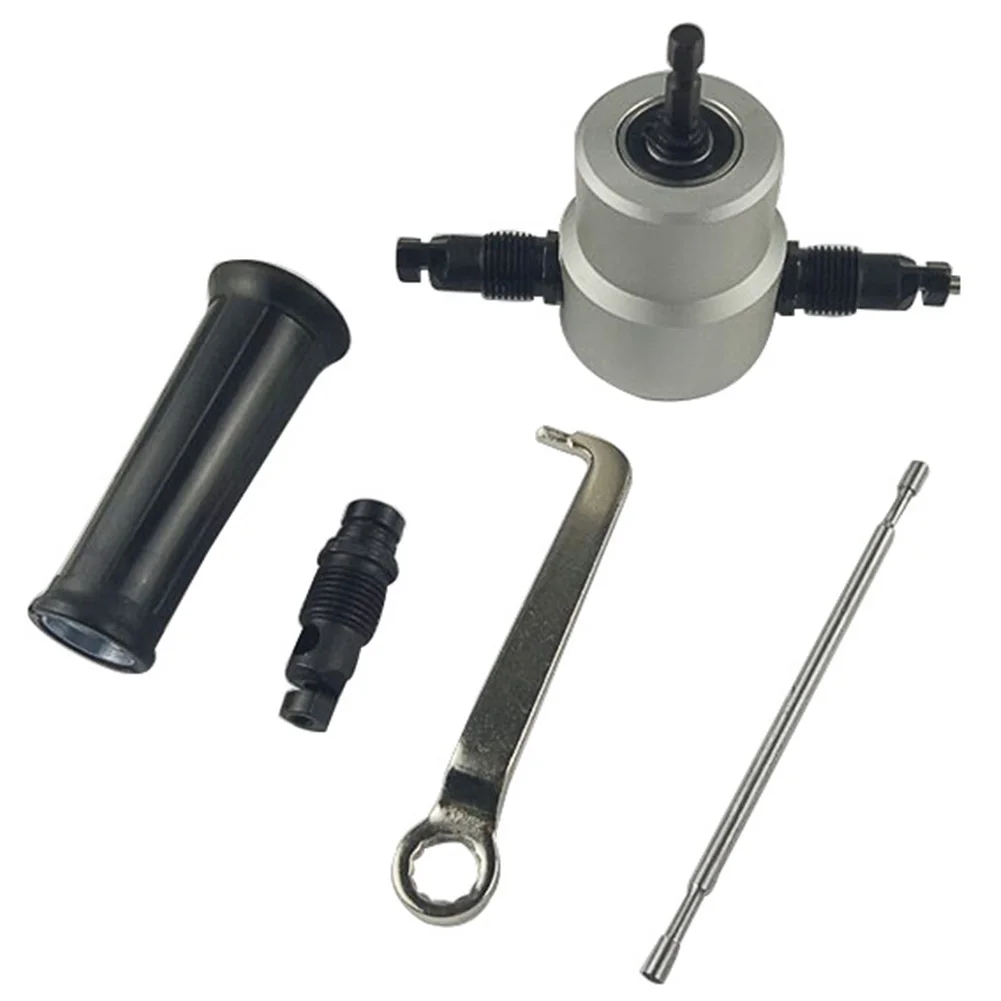 

Tool Powerful No Burrs Multifunctional Easy Use Metal Sheet Cutter Nibbler Rotatable Fast Drill Dual Head Electric Hole Saw