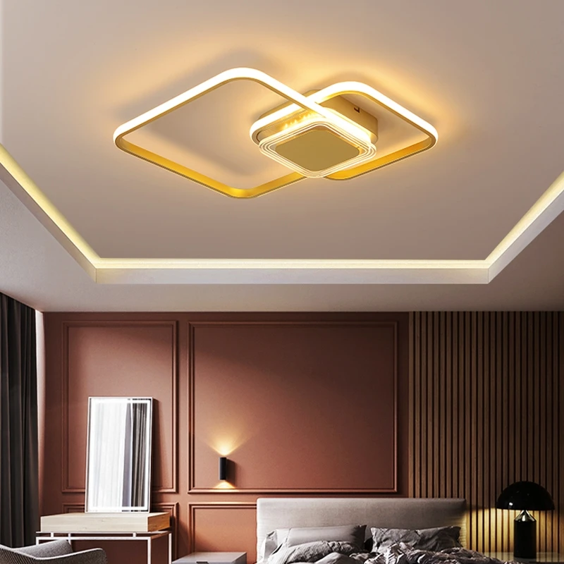 

Modern LED Ceiling Lights for Bedroom De Plafond Luminaire Plafonnier Square LED Ceiling Lamp for Home Study Room Kitchen