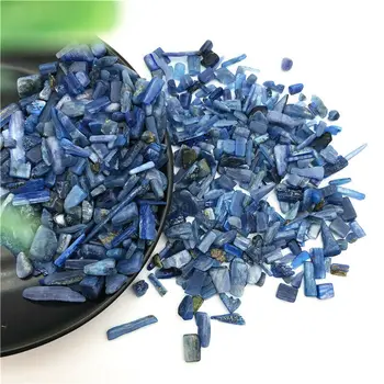 

Drop Shipping 50g Rare Natural Blue Crystal Kyanite Polished Chips Gemstone Specimen Healing Natural Stones and Crystals