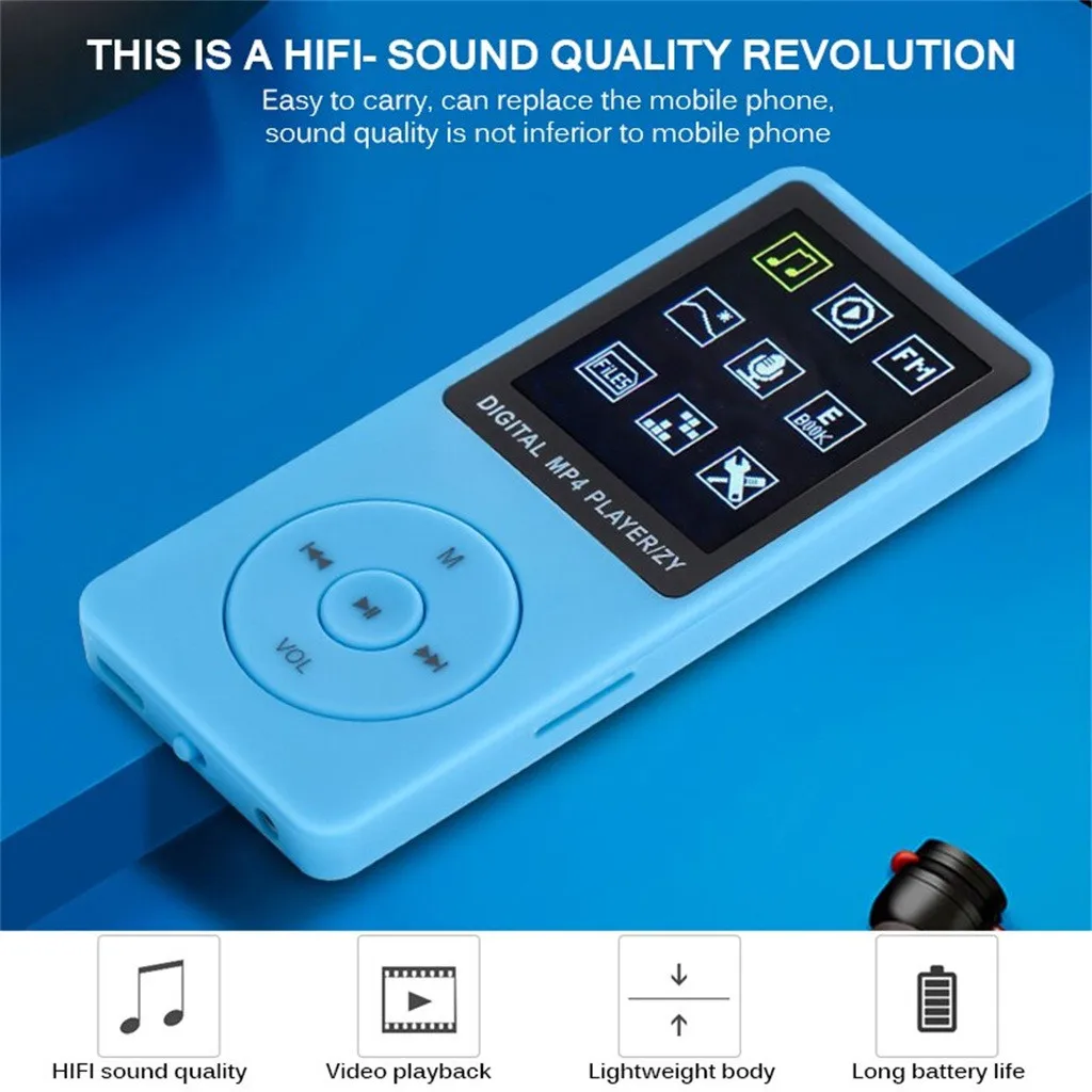 MP4 плеер MP3 Bluetooth без потерь hi-fi звук MP3 MP4 Музыка сенсорная кнопка встроенный Громкий динамик для Рождественский подарок