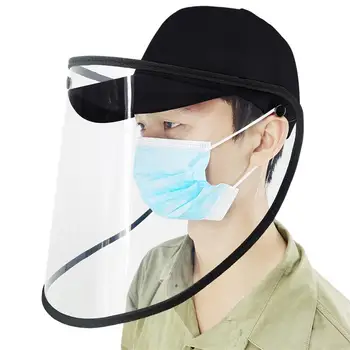 

Hat Protective Face Mask Detachable Transparent Face Shield Windproof Dustproof Guard Sneeze Splash Proof Soft Full Face Mask