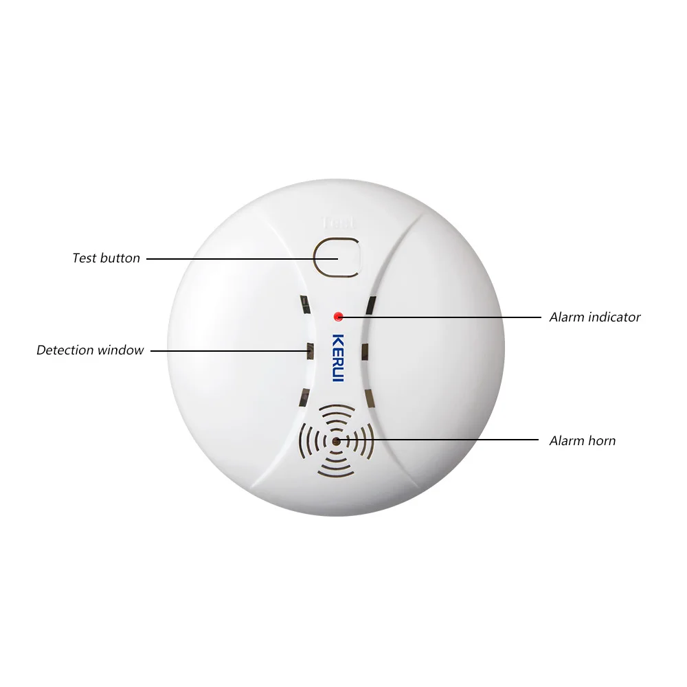 Wireless Smoke Detector Alarm System Alarm Accessories Sensitive Smoke/fire Detector For Home Security Alarm System 433Mhz