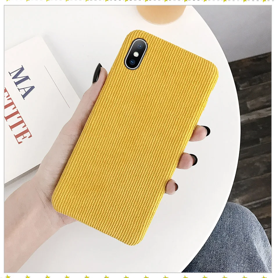 USLION вельветовый тканевый текстурный чехол для телефона для iPhone 11 Pro X XR XS Max чехол s для iPhone 7 8 6 6s Plus теплый жесткий чехол из поликарбоната