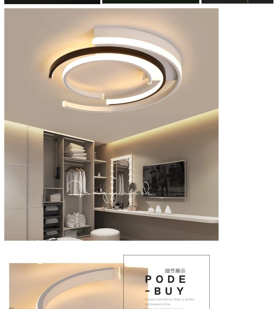 Блеск потолочные светильники Светодиодный светильник для Гостиная Спальня Lustre de п plafonnier светодиодный потолочный светильник для дома