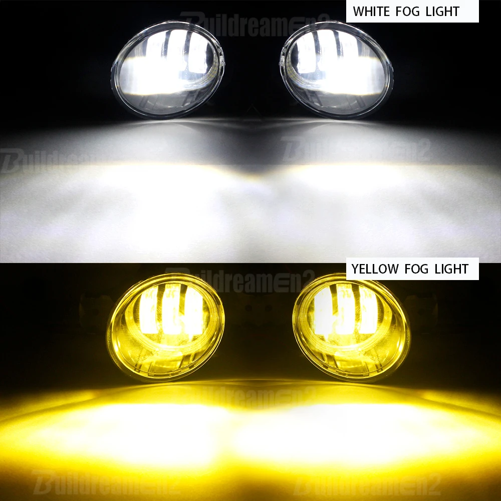 2 X Car Right + Left Angel Eye Fog Light Assembly 30W 6000LM LED Lens Fog Driving Lamp DRL 12V For Nissan Fuga Y50 2004-2015