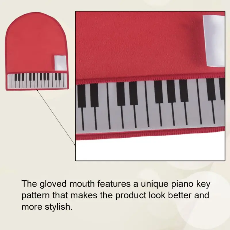 Piano Clean Glove Keyboard Pattern Soft Protective Cleaning Gloves Cleaner For Music Instruments
