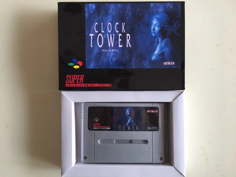 16Bit игры* CLOCK TOWER(PAL EUR версия! Коробка+ картридж! Испанский язык