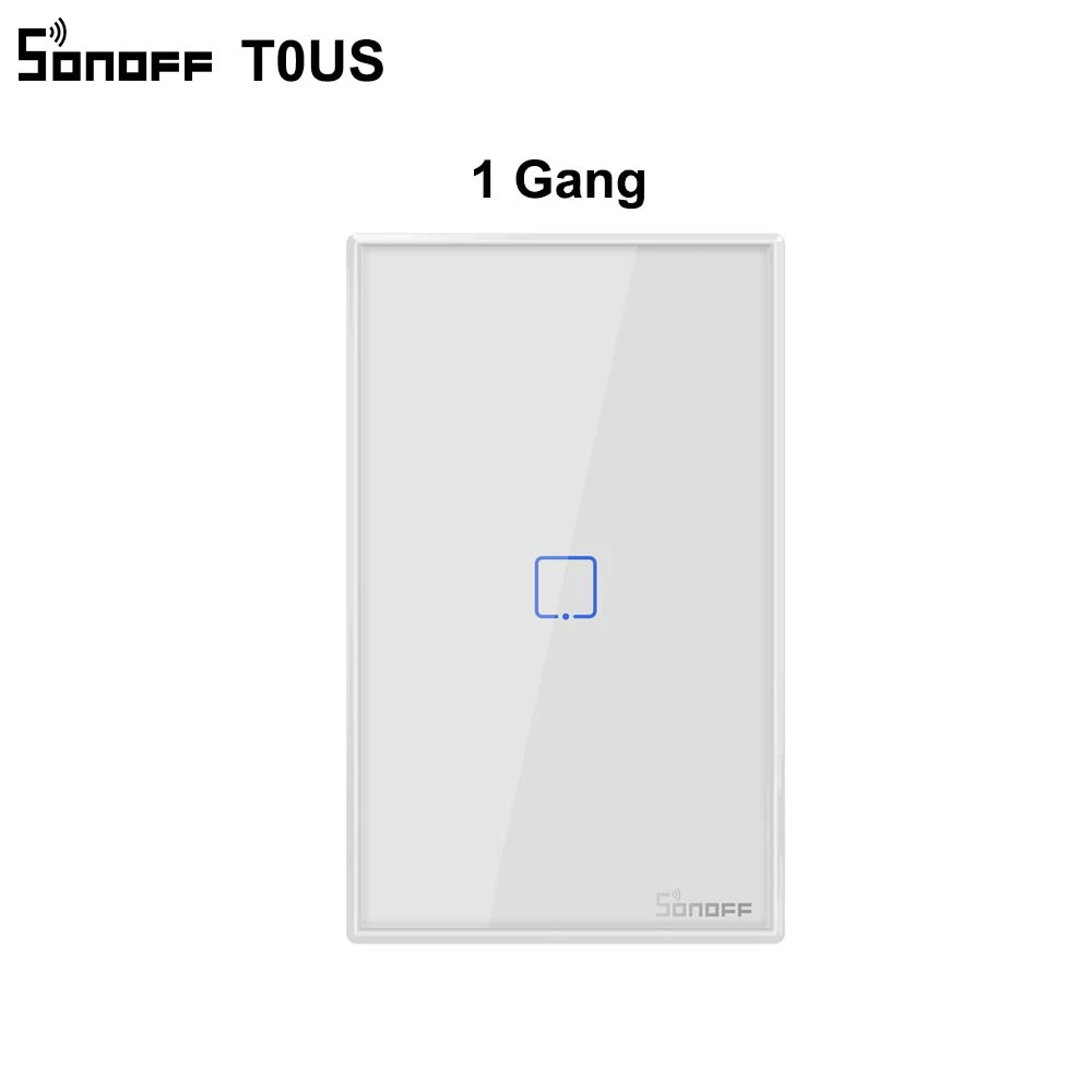 T0 US 1C Интеллектуальный выключатель света SONOFF T0US/EU TX Wi-Fi Смарт настенный таймер выключателя света 1/2/3 Поддержка голоса/приложение/сенсорный экран Управление работает с Alexa Google Home - Комплект: T0 US 1C