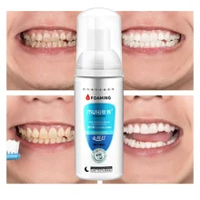 60 мл уход за полостью рта пробиотики мусс зубная паста Чистка зубов Отбеливание удаление от зубных пятен пена зубная паста