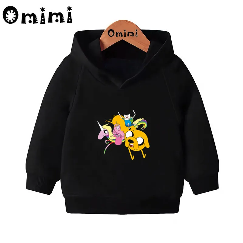 Adventure Time Finn& Jaker/милые свитшоты; детские толстовки с капюшоном; крутой пуловер для малышей; топы для девочек и мальчиков; осенняя одежда; KMT5200