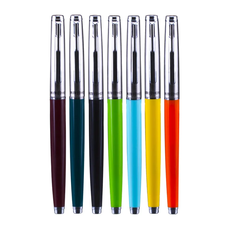 

10PCS Hero 007 Classic Fountain Pen Set Vintage Stainless Steel Cap Authentic Quality Extra Fine 0.38 Ink Pen Writing Gift Set