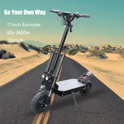 11 дюймов внедорожный электрический скутер 105 км samsung Аккумулятор 60v2600w складной Escooter Ховерборд Patinete Electrico adulto E скутер