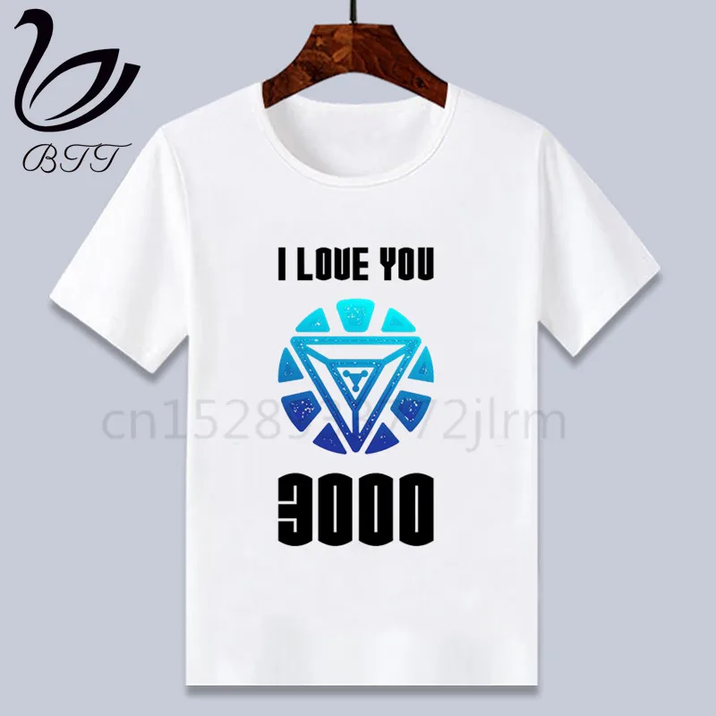 LOVE You/Коллекция 3000 года, летняя детская забавная футболка с изображением Железного человека и Эндшпиля Marvel для мальчиков и девочек детская футболка с принтом модная повседневная одежда для малышей - Цвет: D