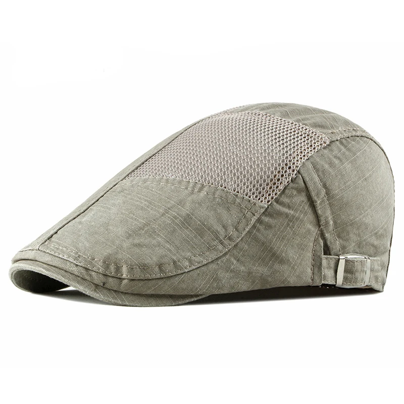 Botvela Golf Flat Ivy Cap Men Cotton Newsboy Caps Retro Cabbie Hat Male Gatsby Beret Hats Adjustable Spring Autumn Boina - Цвет: 1