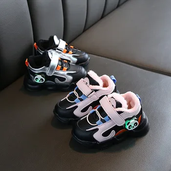 

New Fashion Children's Lightweight Plush Warm Casual Sports Shoes Light Shoes Velvet kids shoes Sapato Infantil детская обувь