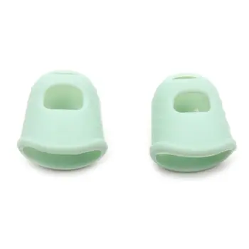

2pcs Silicone Guitar Finger Picks Fingertip Thumb Cap Relief Pain Nail Protector