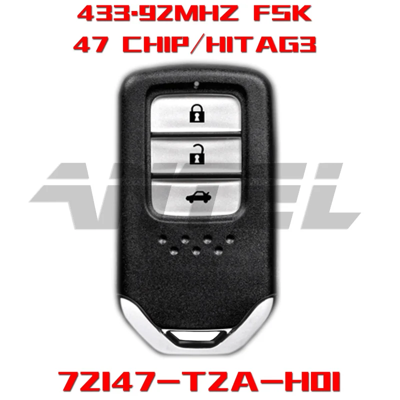 ANTEL запасной дистанционный ключ для автомобиля 433 МГц Honda Accord Spirior Crider с 47 чипом FCCID:
