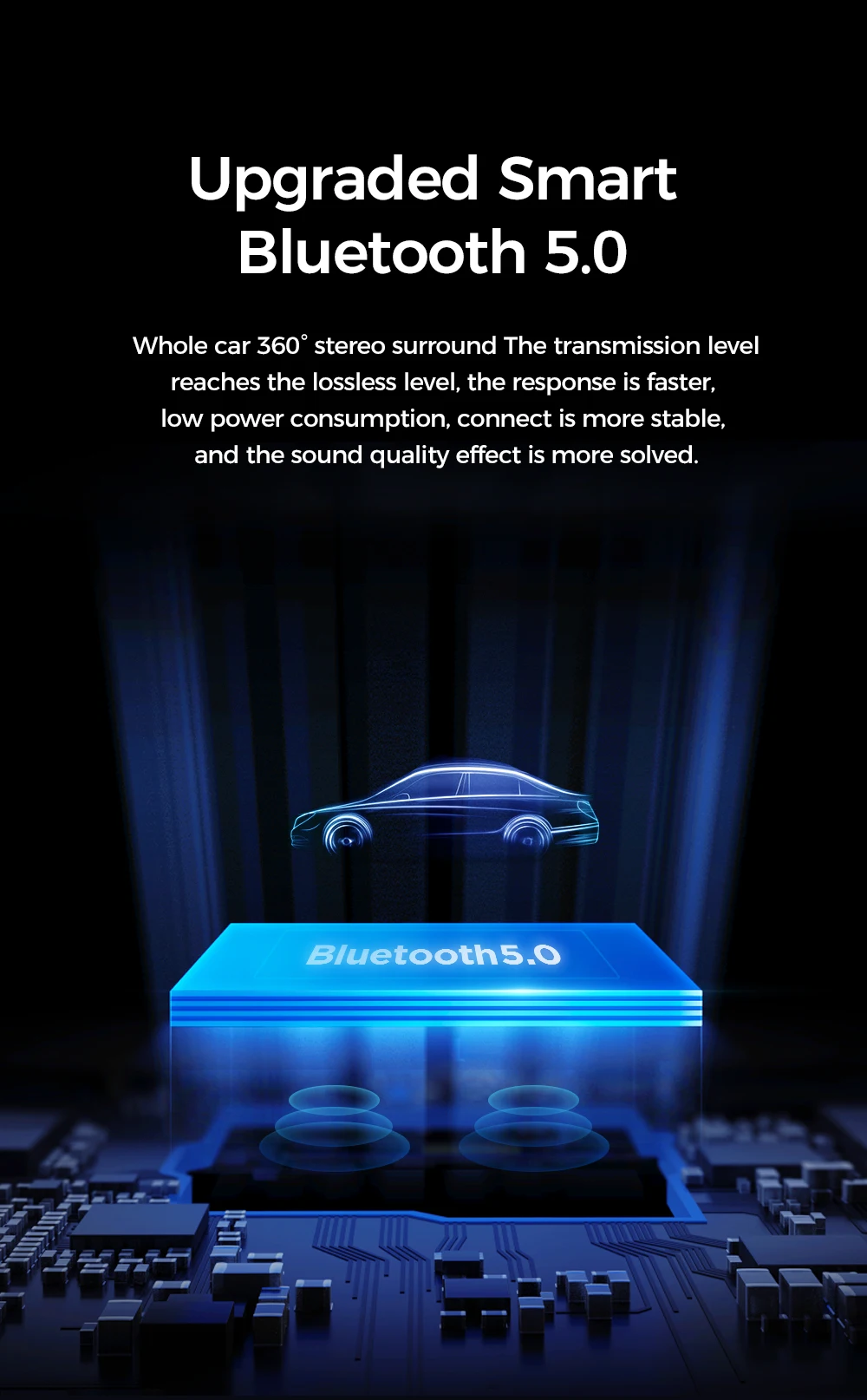 JINSERTA Автомобильный MP3 музыкальный плеер без потерь TF USB Bluetooth 5,0 Handsfree Dual USB Quick Charge 3,0 Автомобильное зарядное устройство