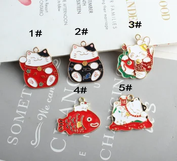 

10pcs enamel cat charms for jewelry making and crafting charm earring pendant bracelet necklace charms