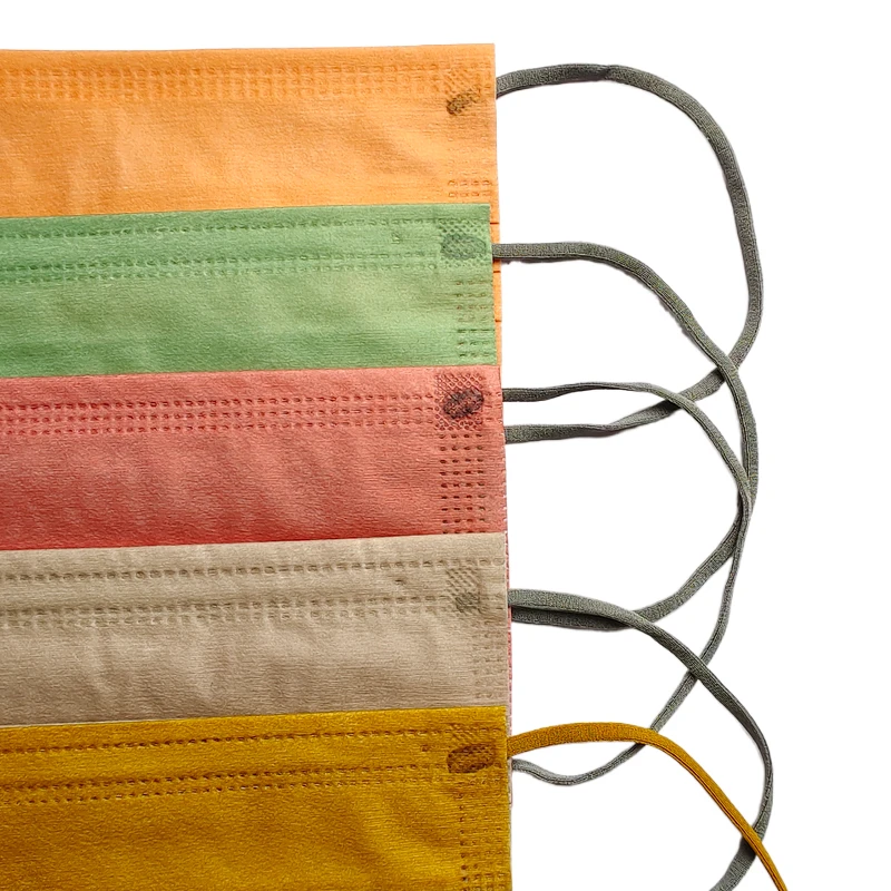 10pc/60pcs Morandi Disposable Face Mouth Mask 3 layer with Melt Blown Cloth Mask Adult Dustproof Breathable Mascarilla Muticolor 6