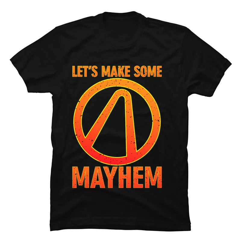 Borderland CL4P робот акварельный принт игра футболка давайте сделаем некоторые Mayhem видеоигры новая футболка мужская 100 хлопок Camiseta