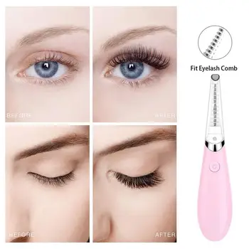 

1Set Heated Eyelash Curler Electric Perm Curling Iron Applicator Lashes Eye Eye Clip Tool Lashes Curler T2W2