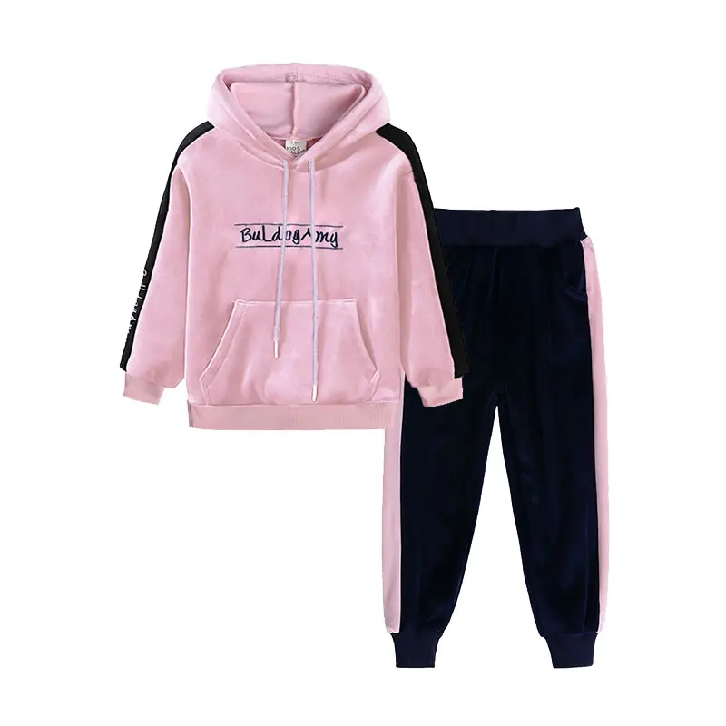 

Fall Winter Sport Boutique Outfit For Girl Set Cloth Children Hooded Sweatshirt+Pant 2PC Suit Kid Tracksuit Sportswear fornite
