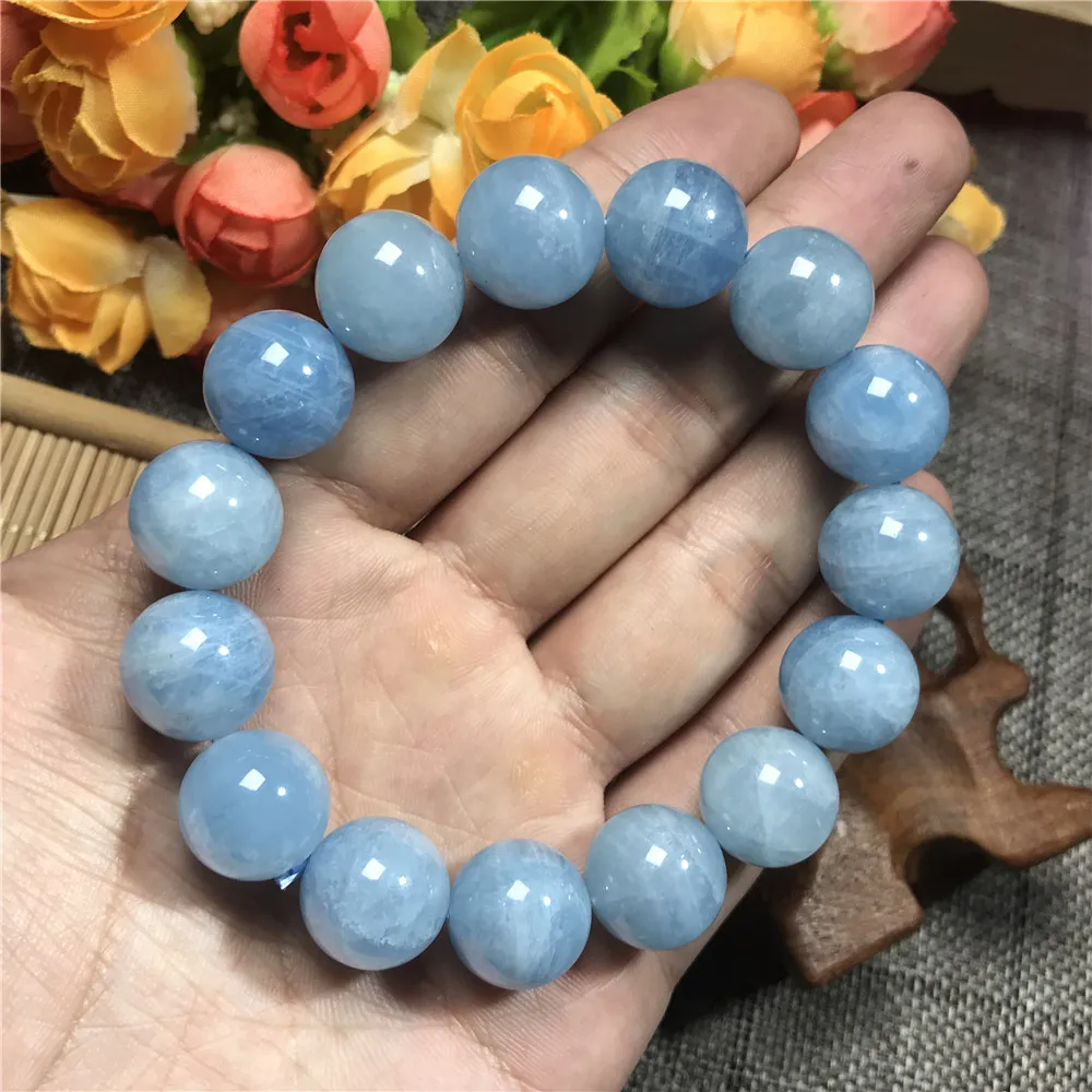 Natural Blue Aquamarine Bracelet (6)