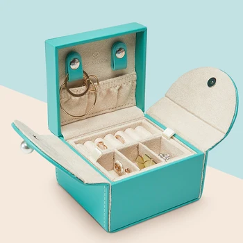 

Women Portable Jewelry Storage Box Ring Earrings Necklace Watch Travel Organizer Cosmetic Lipstick Collection Case Accessories