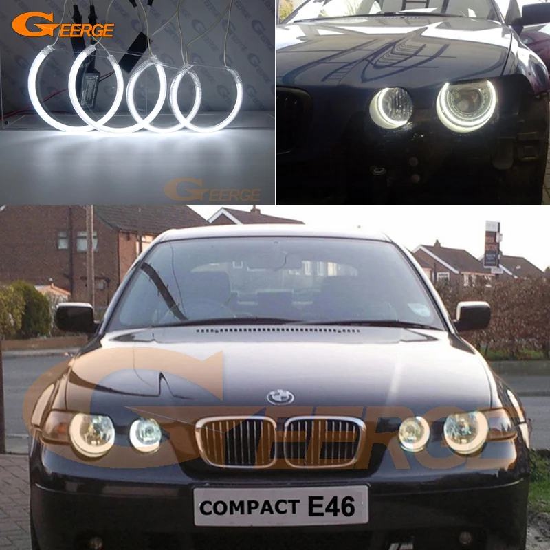 

Excellent CCFL Angel Eyes kit Halo Ring Ultra bright illumination For BMW 3 Series E46 Compact 2001 2002 2003 2004 2005