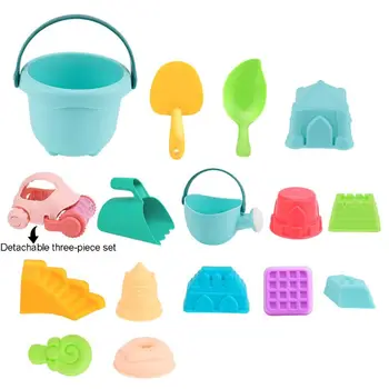 

18/25 Pcs Beach Toys with Storage Net Bag Summer Digging Sand Play Set for Child 63HE