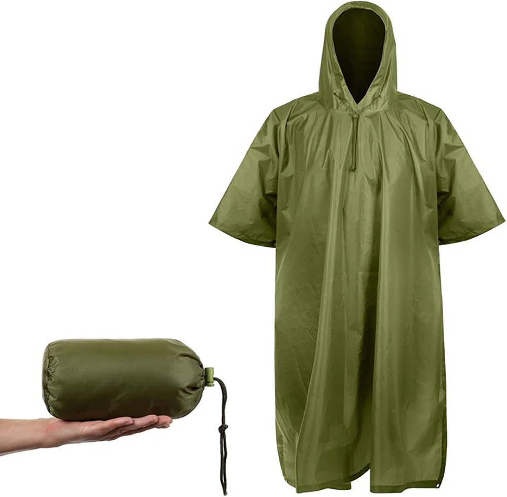 3 IN 1 Multifunctional Outdoor Tactical Raincoat Poncho Picnic Mat