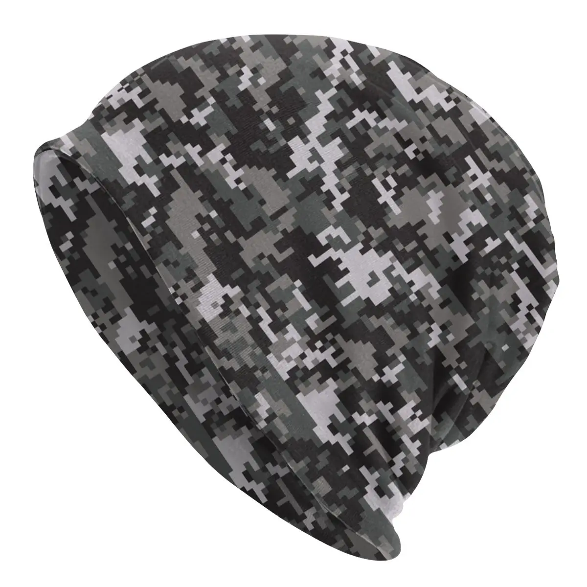 

Black And Gray Digital Military Camouflage Bonnet Femme Hip Hop Knit Hat For Men Women Winter Warm Army Camo Beanies Caps