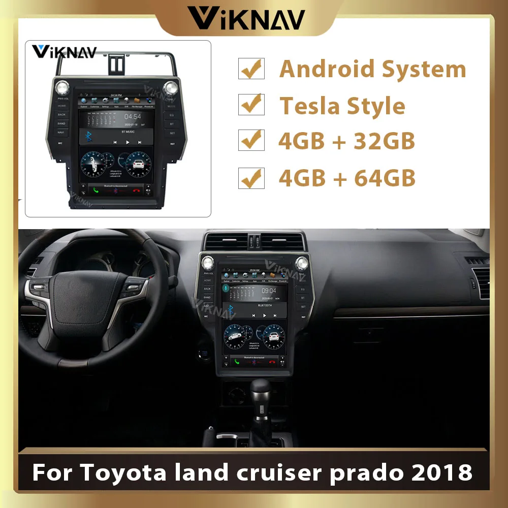 

Car Radio Multimedia Player Android For-Toyota land cruiser prado 2018 car GPS navigation MP4 player 2DIN