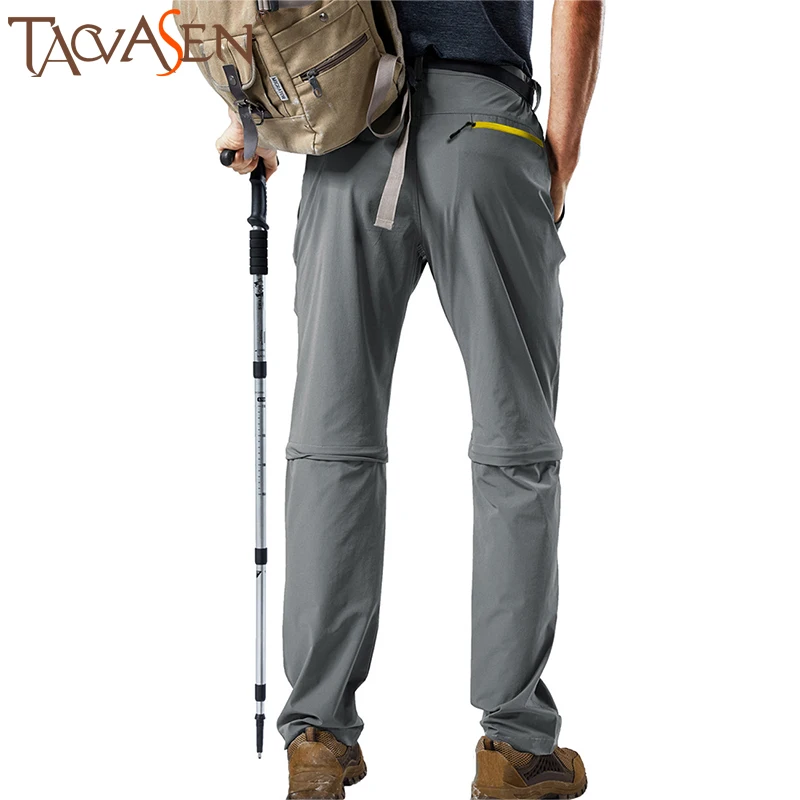 Mens Hiking Stretch Pants Convertible Quick Dry Lightweight Zip Off Outdoor Travel Safari Pants 