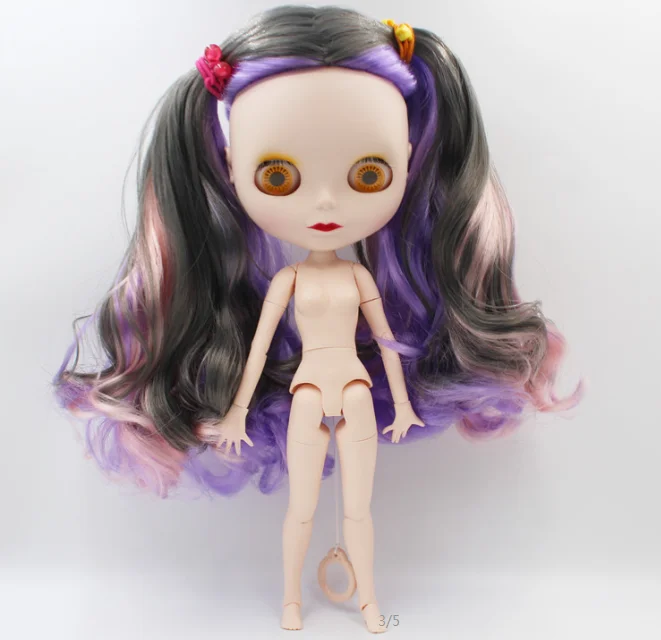 Blyth doll, nude Blyth doll, mixed color long hair
