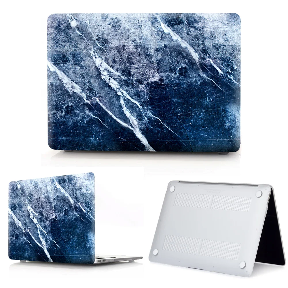 Мраморная текстура Прочный чехол для ноутбука для Macbook Air Pro retina 11 12 13 15 Touch Bar для macbook New Air 13 A1932+ крышка клавиатуры - Цвет: S17
