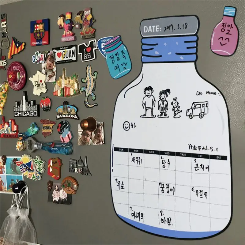 Soft Magnetic Whiteboard Magnet Erase Board Drawing Refrigerator Menu with Pens