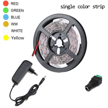 

5M 2835 Led Strip DC12V RGB Flexible Tape Led Ribbon Led Strip Light With IR Remote For Home Kitchen Christmas Party Decoration