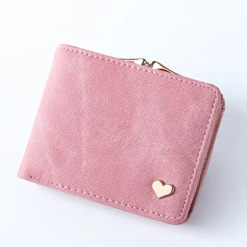 

2019 Newly Fashion Multicolor Imitation Denim Short Wallet Two Fold Small Fresh Personality Coin Purse J9