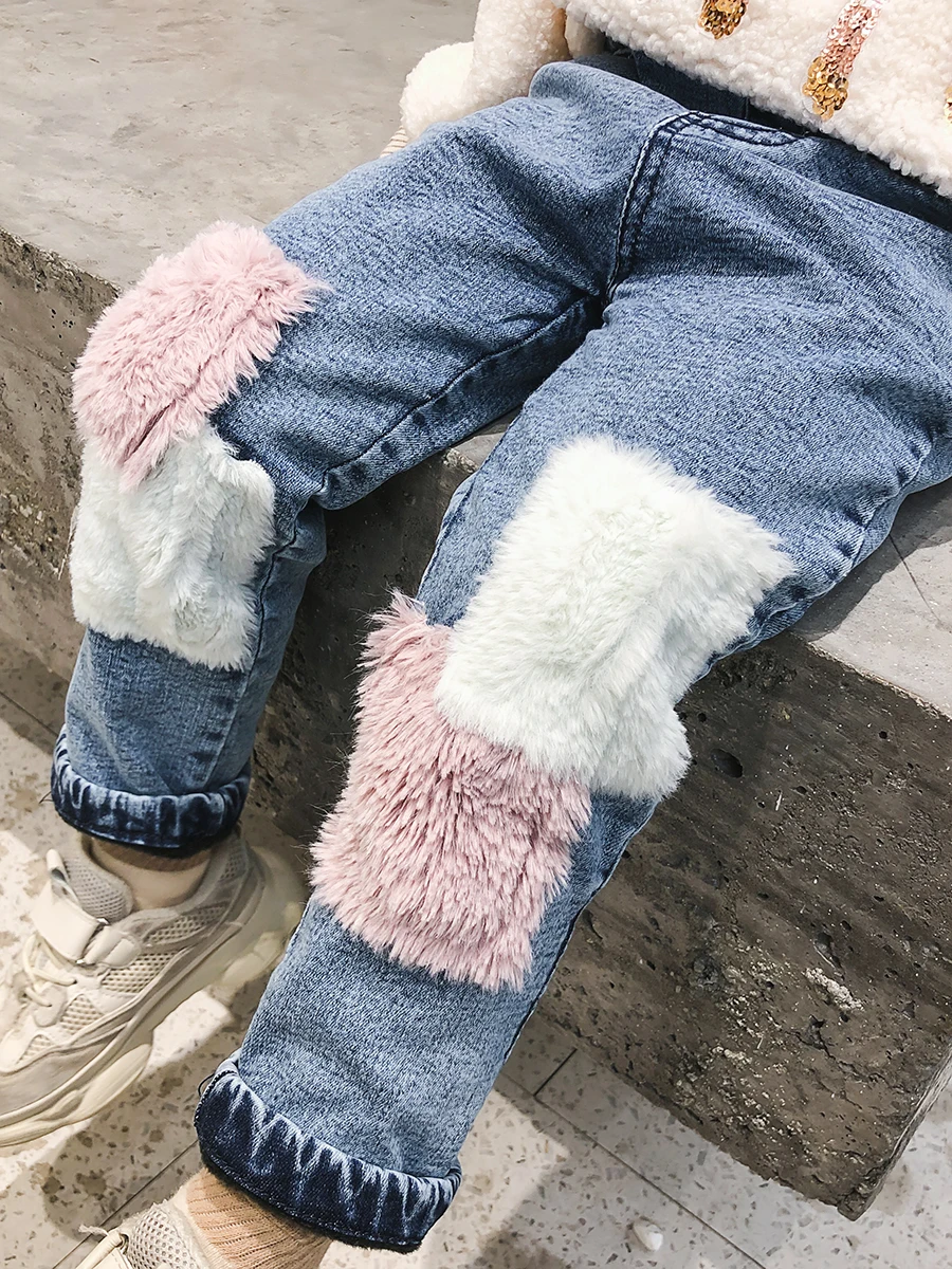 Теплые брюки с бархатом