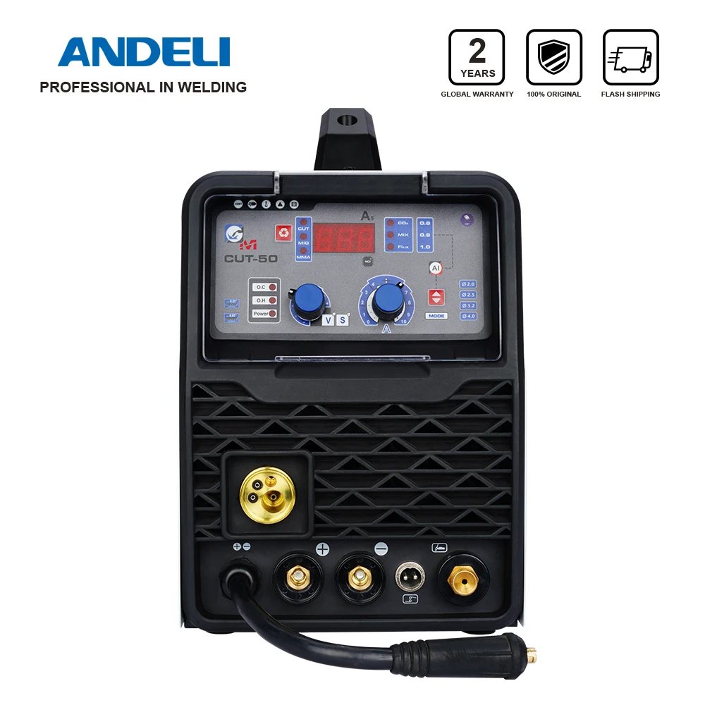 ANDELI MCUT-50 220 В MIG/MAG/CUT/MMA/Flux сварочный полуавтоматический аппарат 4 в 1 MIG плазменной