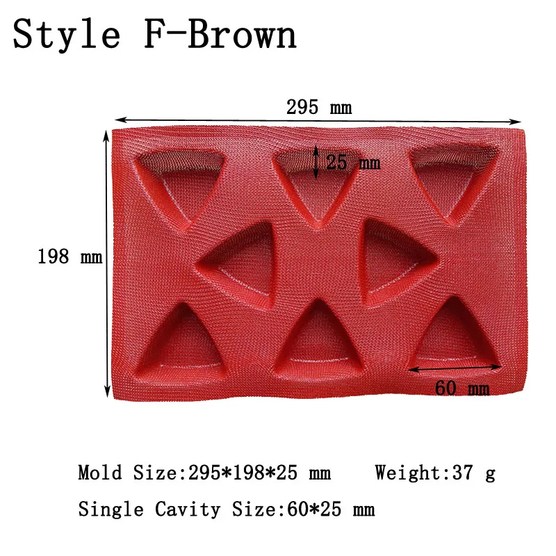 Style F-Brown Meibum, форма для выпечки хлеба, длинная буханка, багет, ханбургер, Eclair, круглая булочка, форма для печенья, антипригарное стекло, волокно, Силиконовый поднос - Цвет: Style F-Brown