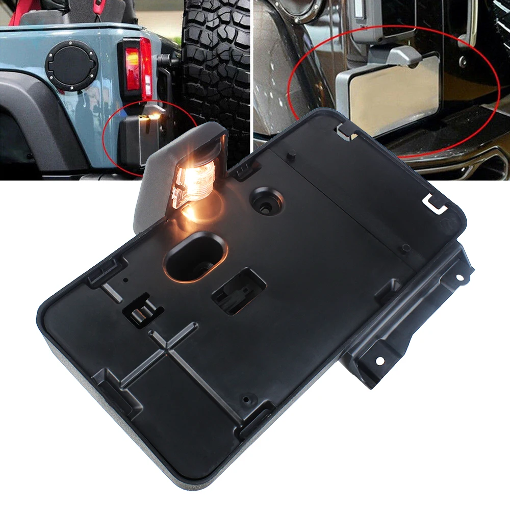 Держатель номерного знака с светильник кой для Jeep Wrangler JK 2007 2017 неограниченный